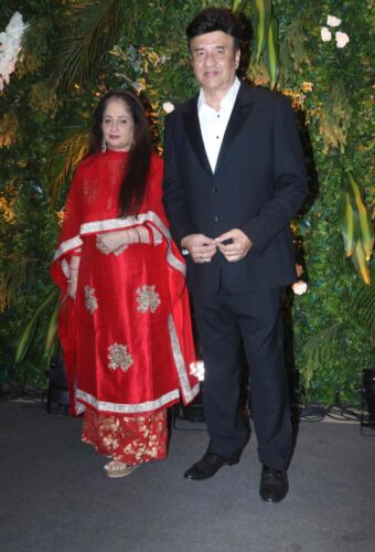 Anu Malik (r) at Anushka Ranjan's Sangeet ceremony. (APHimages)