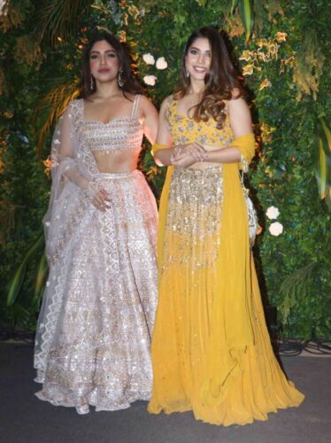 Anushka Ranjan's Sangeet ceremony attended by Bhumi Pednekar (l). (APHimages)
