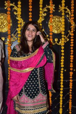 Bollywood stars – Salman Khan , Ekta Kapoor, Harleen Sethi, Anita Hassandani, Karishma Tanna, Mouni Roy, Krystle dSouza, Urvashi Dholakia, Sakshi Tanwar, Ridhima Pandit – shine at Ekta Kapoor's Diwali Bash in Mumbai. (Siliconeer/APHIMAGES) Bollywood stars – Salman Khan , Ekta Kapoor, Harleen Sethi, Anita Hassandani, Karishma Tanna, Mouni Roy, Krystle dSouza, Urvashi Dholakia, Sakshi Tanwar, Ridhima Pandit – shine at Ekta Kapoor's Diwali Bash in Mumbai. (Siliconeer/APHIMAGES)