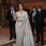 Kangana Ranaut gestures during an event in New Delhi. (APHIMAGES)