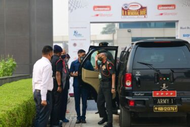 The Nazir Hoosein Memorial Drive by Team Firefox flag off in Greater Noida by the Chief of Army Staff, General MM Naravane, PVSM, AVSM, SM, VSM, ADC. (APHIMAGES)