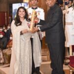 Bollywood and TV producer Ekta Kapoor conferred with Padma Award by President of India Ram Nath Kovind. (APHIMAGES)