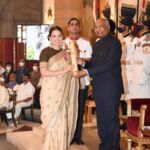 Bollywood actor Kangana Ranaut conferred with Padma Award by President of India Ram Nath Kovind. (APHIMAGES)
