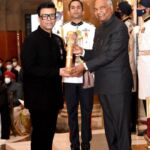 Bollywood filmmaker and TV personality Karan Johar conferred with Padma Award by President of India Ram Nath Kovind. (APHIMAGES)