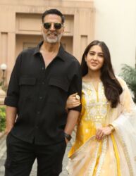 Sara Ali Khan and Akshay Kumar promote 'Atrangi Re' in New Delhi. (APH Images)