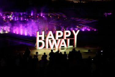 Diwali wishes greeting visitors at BAPS Shri Swaminarayan Mandir, Los Angeles, CA Diwali wishes greeting visitors at BAPS Shri Swaminarayan Mandir, Los Angeles, CA