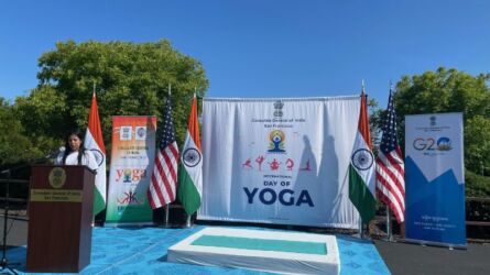 International Yoga Day 2023 celebration in San Ramon, Calif. (Photo: Seema Gupta/Siliconeer) International Yoga Day 2023 celebration in San Ramon, Calif. (Photo: Seema Gupta/Siliconeer)