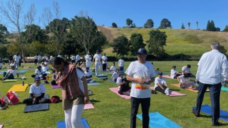 International Yoga Day 2023 celebration in San Ramon, Calif. (Photo: Seema Gupta/Siliconeer) International Yoga Day 2023 celebration in San Ramon, Calif. (Photo: Seema Gupta/Siliconeer)