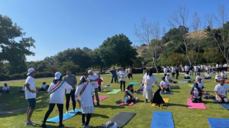 International Yoga Day 2023 celebration in San Ramon, Calif. (Photo: Seema Gupta/Siliconeer) International Yoga Day 2023 celebration in San Ramon, Calif. (Photo: Seema Gupta/Siliconeer)