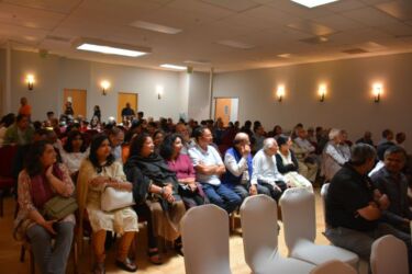 Attendees at the Modi Congress Address watch party at the Indian Community Center, Milpitas, Calif. (Vansh Gupta/Siliconeer) Attendees at the Modi Congress Address watch party at the Indian Community Center, Milpitas, Calif. (Vansh Gupta/Siliconeer)