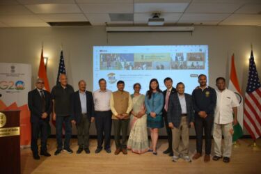Community Leaders at the Modi Congress Address watch party at the Indian Community Center, Milpitas, Calif. (Vansh Gupta/Siliconeer) Community Leaders at the Modi Congress Address watch party at the Indian Community Center, Milpitas, Calif. (Vansh Gupta/Siliconeer)