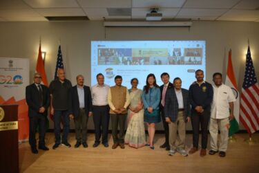 Community Leaders at the Modi Congress Address watch party at the Indian Community Center, Milpitas, Calif. (Vansh Gupta/Siliconeer) Community Leaders at the Modi Congress Address watch party at the Indian Community Center, Milpitas, Calif. (Vansh Gupta/Siliconeer)