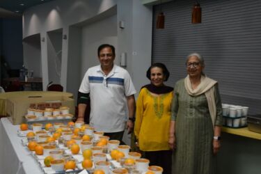 ICC Members Som Sharma and Community Leader Lata Malviya at the Modi Congress address watch party at the Indian Community Center, Milpitas, Calif. (Vansh Gupta/Siliconeer) ICC Members Som Sharma and Community Leader Lata Malviya at the Modi Congress address watch party at the Indian Community Center, Milpitas, Calif. (Vansh Gupta/Siliconeer)