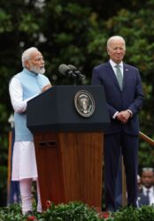 PM addressing the gathering at White House Arrival Ceremony, in Washington, D.C. on June 22, 2023. (PIB) PM addressing the gathering at White House Arrival Ceremony, in Washington, D.C. on June 22, 2023. (PIB)
